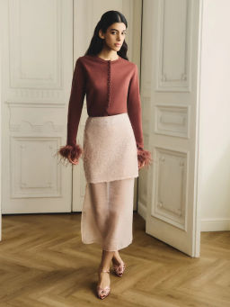 Кардиган с перьями на манжетах / Zarina