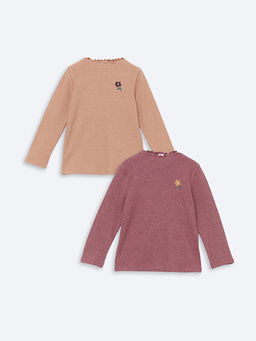 Bisiklet Yaka K?z ?ocuk Bluz 2li