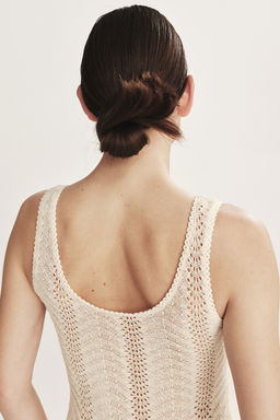 Vestido midi efecto crochet - H&m фото 5
