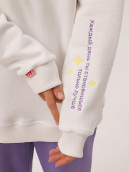 MY Свитшот жен. О-вырез вышивка рукав (Каждый день...) СО009  фото 11