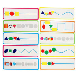Развивающая игра Закончи ряд, 10 карточек, картонные фигурки, по методике Монтессори - Iq-zabiaka фото 3