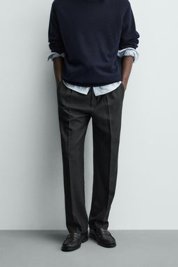 REGULAR FIT PLEATED TROUSERS - Zara фото 11