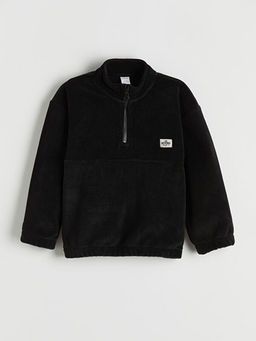 Dik Yaka Erkek ?ocuk Polar Sweatshirt