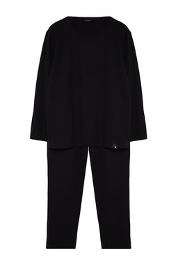 TRENDYOL MAN Siyah Regular Fit Waffle Orme Buyuk Beden Pijama Tak?m? TMNAW24AI00001 - Trendyolmilla фото 7