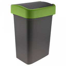 Ведро для мусора с плавающей крышкой пластмассовое SMART BIN 50л, с креплением для мусорных пакетов, зеленый Econova (Россия) - Домашняя мода фото 5