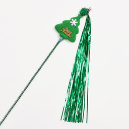 Дразнилка для кошек с бубенчиком Новогодняя ёлка, 30 см - Пижон фото 2