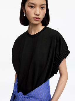 Camiseta de manga fruncida - H&m фото 4