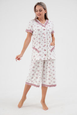 Пижама женская из кулирки Ворожея сердечко кофейное - Амадэль фото 4