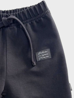 Спортивные штаны на резинке 22-0517 черный|зеленый - Mini maxi фото 23