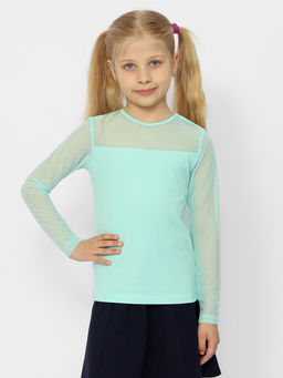 CRB wear/CWJG 63598-38 Джемпер для девочки,ментоловый/Ex.Cherubino