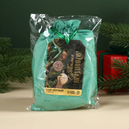 Чай чёрный в подарочном мешочке Тёплых праздников с мятой, 100 г. - Фабрика счастья фото 6