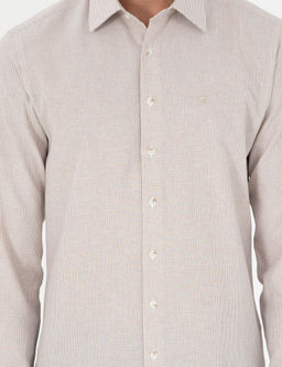 Bej Slim Fit Uzun Kollu G_mlek
