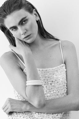 Top de rejilla con lentejuelas - H&m фото 2