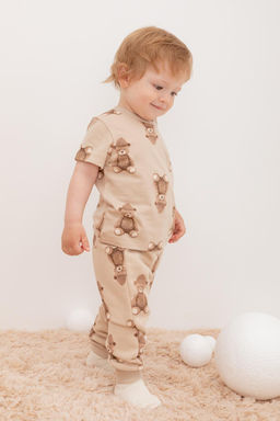 КР 400592/темно-бежевый,плюшевый мишка к410 брюки д/мал яс