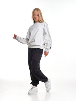 Свитшот для девочки 22-7633 св.серый - Mini maxi фото 13