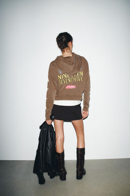 SLOGAN PRINT HOODIE - Zara фото 6