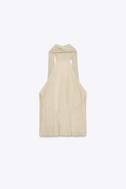 METALLIC THREAD HALTER TOP - Zara фото 19