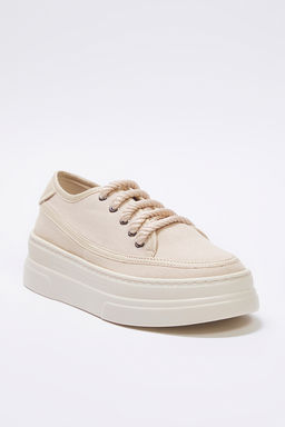 Trendyol Shoes Siyah Kanvas Bagc?kl? Yuksek Taban Kad?n Retro Spor Ayakkab? TAKSS25SN00010 - Trendyolmilla фото 3