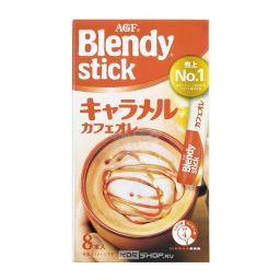 Растворимый кофе с молоком и карамелью Стик/Stick Blendy AGF, Япония, 72 г (9 г х 8 шт.) Акция