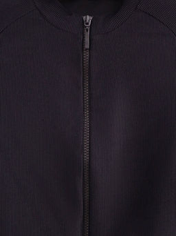 CONTE Укороченный спортивный джемпер в рубчик на молнии LJ 2750 black - Conte elegant фото 9