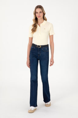 Kad_n Koyu Mavi Jean Pantolon Sepette S_rpriz _ndirim