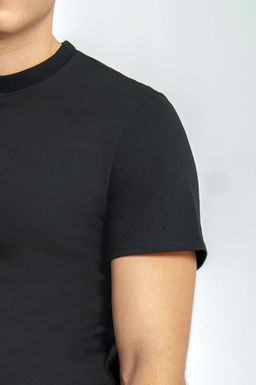 Арт. 61112/8 Футболка мужская однотонная 48-58 (6 шт) Цвет:черный - Идеал фото 2