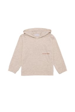 Бежевая меланжевая толстовка для девочки - U.s. polo assn фото 2
