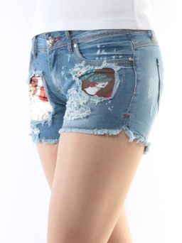 GX-2030 Шорты джинсовые женские (69% хлопок, 31% полиэстер)