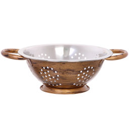 Дуршлаг из нержавеющей стали 0,9л 20см с 2-мя ручками цвет Антик