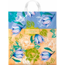 Пакет с петлевой ручкой 38х42+6 50мкм Интерпак ПНД (Крокус) ПТЛ55212 упак/25шт