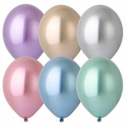 Воздушные шары латексные 14", хром, 50 шт., МИКС