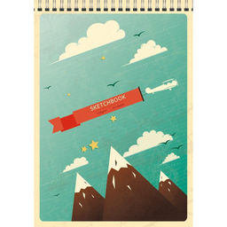 Скетчбук MUSE 8 50 л, А5, евроспираль, твердая обложка, глянцевая ламинация