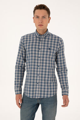 Erkek A__k Lacivert Uzun Kollu G_mlek