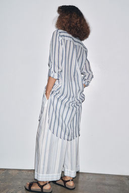 LIMITED EDITION STRIPED POPLIN TROUSERS