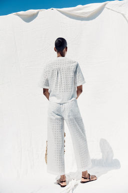 CULOTTE TROUSERS WITH CUTWORK EMBROIDERY - Zara фото 14