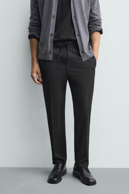 COMFORT FIT JOGGER WAIST TROUSERS - Zara фото 61