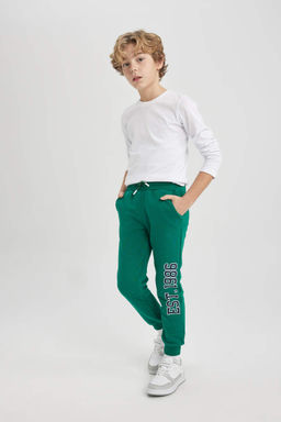 Спортивные брюки-джоггеры с принтом для мальчиков - Defacto фото 2