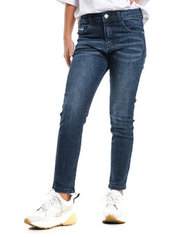 Джинсы синие для девочки 33-1075 синий - Mini maxi фото 5