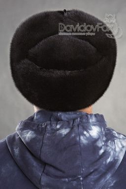 Шапка Ушанка мужская норка блэк
