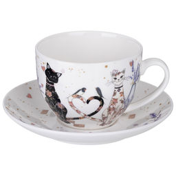 ЧАЙНАЯ ПАРА LEFARD ЛАВАНДОВЫЕ КОТЫ 275 МЛ (КОР=32НАБ.)