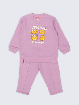 CRB wear / CSBG 90291-45-434 Комплект для девочки (толстовка, брюки),сиреневый/Ex.Cherubino