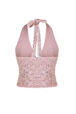 Trendyolmilla Siyah Gul Detayl? Payet Bluz TPRSS25BZ00010  фото 12