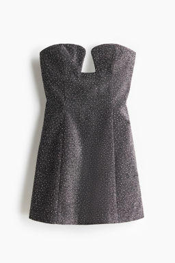 Vestido bandeau brillante