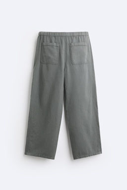 JOGGER WAIST COTTON TROUSERS - Zara фото 7