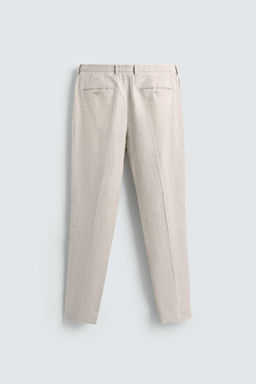 100% LINEN SUIT TROUSERS - Zara фото 8