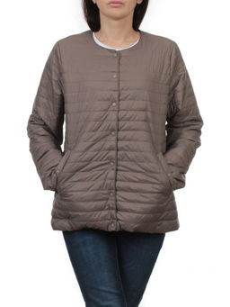 K-527 GRAY BROWN Куртка демисезонная стеганая женская (70 гр. холлофайбер) - Fashion фото 3