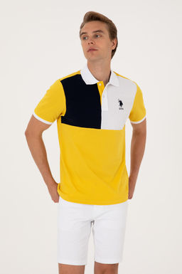 Erkek Regular Fit Polo Yaka Koyu Sar_ Ti__rt Sepette S_rpriz _ndirim - U.s. polo assn фото 3