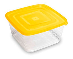 Цена за 2 шт. Контейнер для продуктов (СВЧ) "Унико" квадратный 2,1л С211