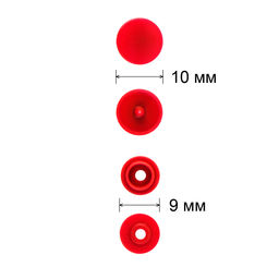 Кнопка Micron POM-10/500 Кнопки пластиковые пластик d 10 мм 500 шт. № 003 красный