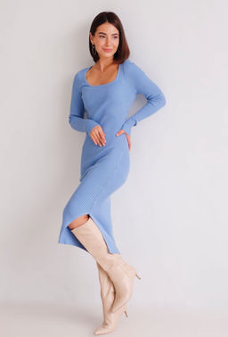 Martichelli Платье-лапша голубое фото 9